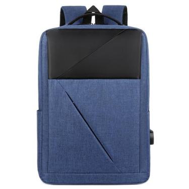 Imagem de Mochila Impermeável Para Notebook 15.6 Masculina Saída Usb - Zafin, Az
