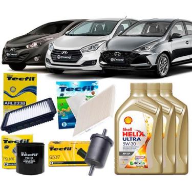 Imagem de Kit Troca De Óleo 5w30 e Filtros Hyundai Hb20 e Hb20s 1.0 12v 2012/202