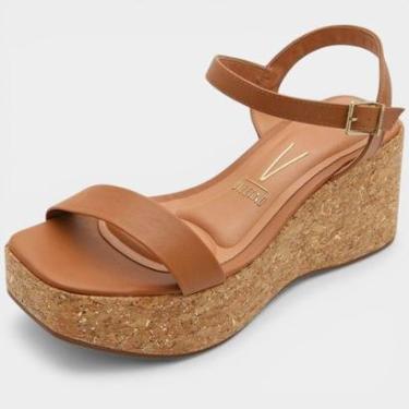 Imagem de Sandália Anabela Vizzano Cortiça Feminina-Feminino