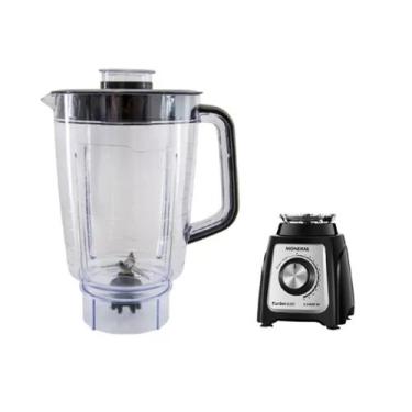 Imagem de Copo De Liquidificador Mondial Turbo Glass L1400 Preto Em Cristal Comp
