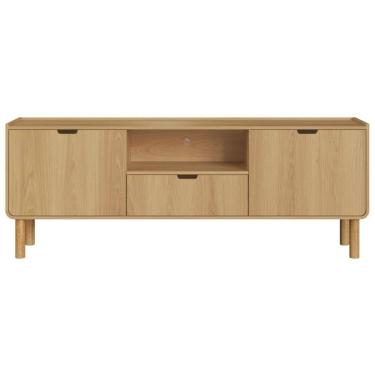 Imagem de Rack Bancada TV 65 Pol 2 Portas 180 cm Pes Madeira Maciça 28101 Artesano