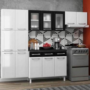Imagem de Armário De Cozinha Modulada Compacta De Aço 245cm Com Balcão Multimóve
