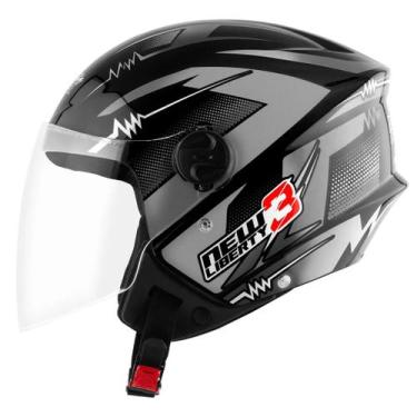 Imagem de Capacete new liberty 3 frequency preto/cinza (58) 1011ptcz - Pro Tork