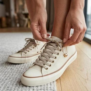 Imagem de Tênis Feminino Casual Cano Baixo Anatômico Confortável Leve Respirável