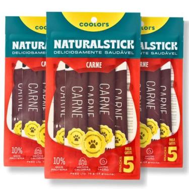Imagem de Kit 15 unidades Natural Stick Gatos Sabor Carne - Coolors