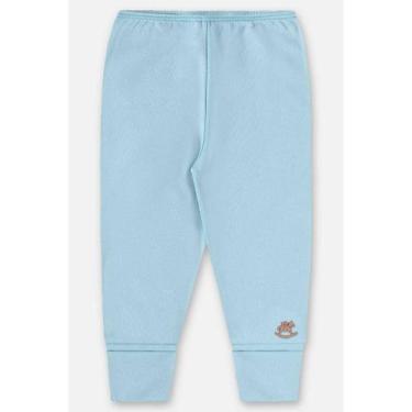 Imagem de Calça Infantil Unissex Suedine Up Baby, Azul, RN
