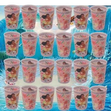 Imagem de Kit Copos Moana 320ml Lembrancinha Festa Infantil Sacola Surpresa Aniv
