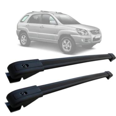 Imagem de Rack De Teto Travessa Kia Sportage 2004 a 2011 Alumínio MN-402 Preto M
