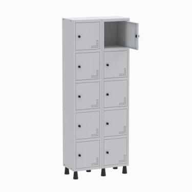 Imagem de Armário Guarda Volume Locker Roupeiro 2 Vãos 10 Portas GR302/10 Light 
