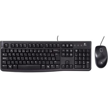 Imagem de Kit teclado e mouse logitech usb 1000dpis - preto
