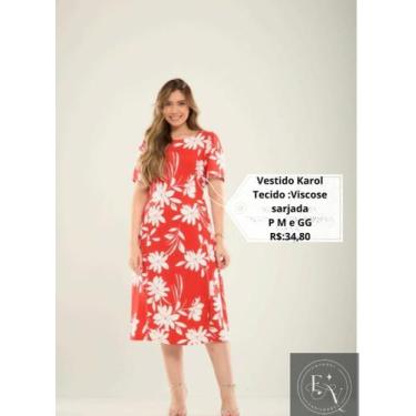 Imagem de Vestido karol - Moça Morena, Laranja, GG