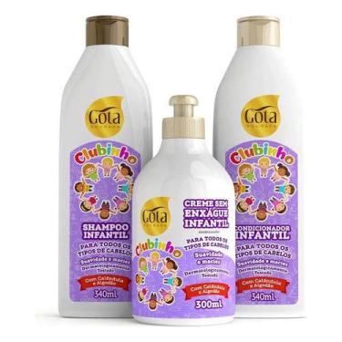 Imagem de Kit Gota Dourada Infantil Clubinho Suave com Shampoo Condicionador Cre