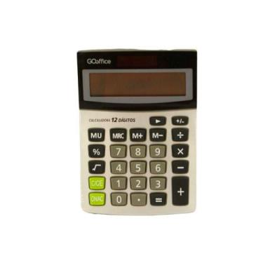 Imagem de Calculadora Eletrônica de Mesa 12 Dígitos - GoOffice - Academia