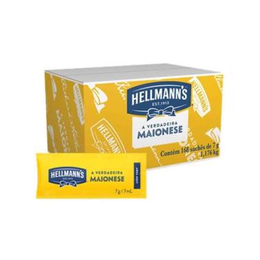 Imagem de MAIONESE Hellmann's Caixa Com 168 Sachês De 7g Cada - HELLMANNS
