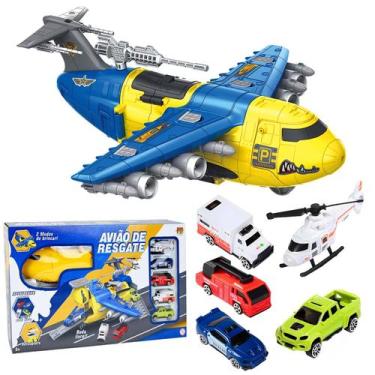 Imagem de Avião De Brinquedo Regaste Transportador Com Porta Lateral Compartimen