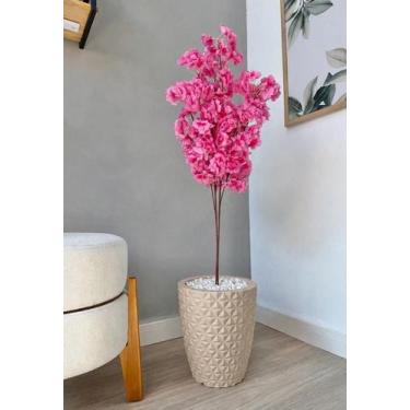 Imagem de Flor De Cerejeira Planta Artificial Com Vaso Arranjo Luxo - - PLANDEC