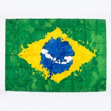 Imagem de 12UN Bandeira Brasil 90x140 Oficial Copa 2026 Verde Amarelo - Sr. Preç