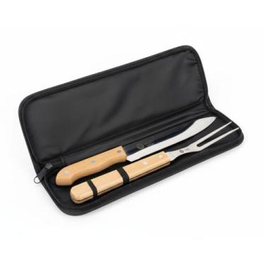 Imagem de Kit Churrasco Faca e Garfo Profissional + Bolsa Premium - Vupi