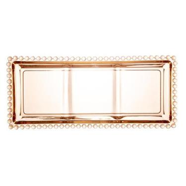 Imagem de Petisqueira Cristal De Chumbo C/3 Divisões Pearl Âmbar 30X13X3Cm - Wol