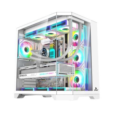 Imagem de Gabinete Gamer Mid Tower Áquario Vidro Temperado White ATX/M-ATX Sem F