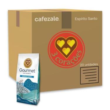 Imagem de Café Moído 3 Corações Gourmet Espírito Santo Kit 20un 250g