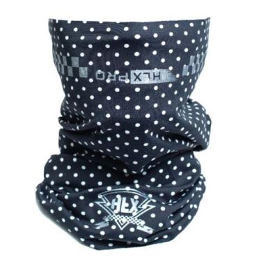 Imagem de Bandana Tubo Flex HLX Balaclava Bike Moto Preta Bolinha - Geral