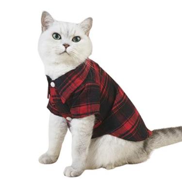 Imagem de Camisa Xadrez Para Pets Estilo Conforto Charme Gato Cachorro - - anjo 