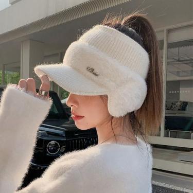 Imagem de Viseira Boné Forrada C/ Proteção de Orelha Lã Inverno Quente - Modas F