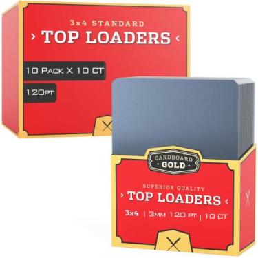 Imagem de Capas rígidas para cartas Cardboard Gold 7,6 cm 120 pt (pacote com 100