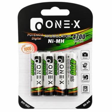 Imagem de Pilha Recarregável AA 4700mAh Ni-MH 1,2V R6-AA Onex BAT-5087
