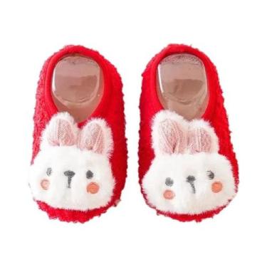 Imagem de Pantufas De Pelúcia De Coelho De Desenho Animado Para Bebês, Quentes, 