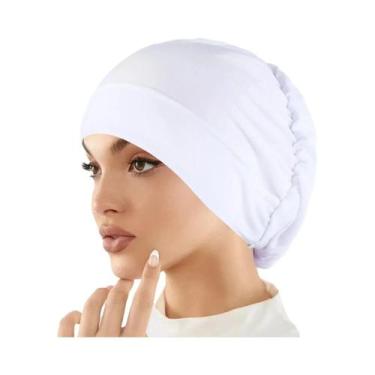 Imagem de Hijab Muçulmano De Cor Sólida Para Mulheres, Turbante Macio E Elástico