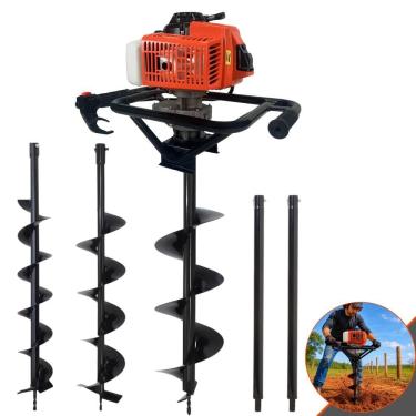 Imagem de Perfurador de Solo DPS623P 62CC 3HP com Sistema Easy Start Laranja 1200ML 3 Brocas 2 Extensões 60CM