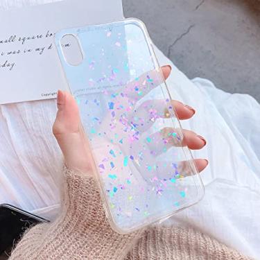Imagem de Capa de telefone glitter flakes para iphone 13 12 12MIni 11 Pro Max para iphone X XR XS Max 7 8 Plus Capa de silicone macia transparente, A, para iPhone 7Plus