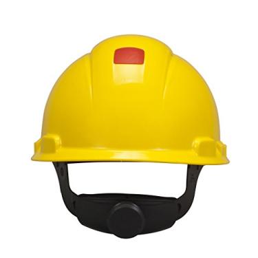 Imagem de 3M Hard Hat with UVicator H-709V-UV, Vented, 4-Point Ratchet Suspension, Adjustable, Hi-Viz Yellow (Pack of 20)