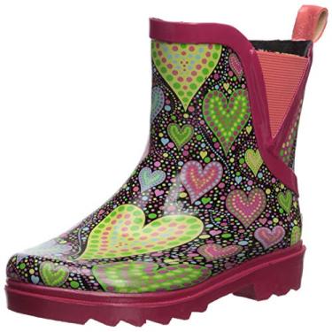 Imagem de Northside Bota de chuva infantil unissex Estelle, Preto/Multi, 13 Little Kid