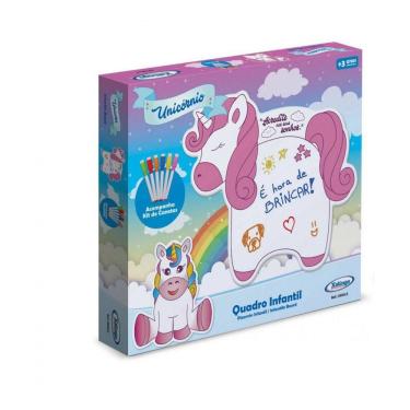 Imagem de Quadro Branco De Unicórnio Com Canetinhas E Apagador Xalingo