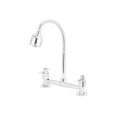 Imagem de Torneira Misturador Cozinha Mesa Gourmet Flexível Luxo 1/4V.