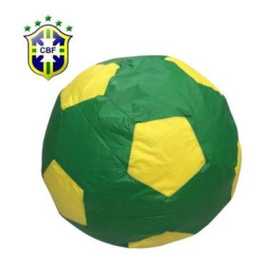 Imagem de Pufe Puff Grande Bola De Futebol Brasil Copa Do Mundo Cheio - Rcapuffs