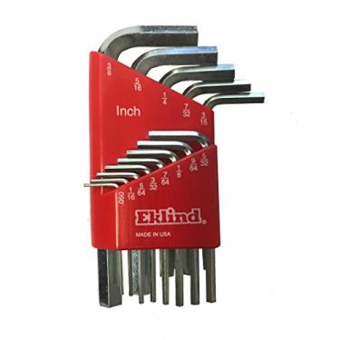 Imagem de Chave Allen EKLIND 1113 Bright-Hex-L - Conjunto de 13 peças SAE Tamanhos .050-3/8 Série curta