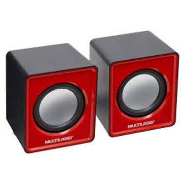 Imagem de Caixa De Som Multilaser 2.0 Mini 3W Rms Vermelho - SP197