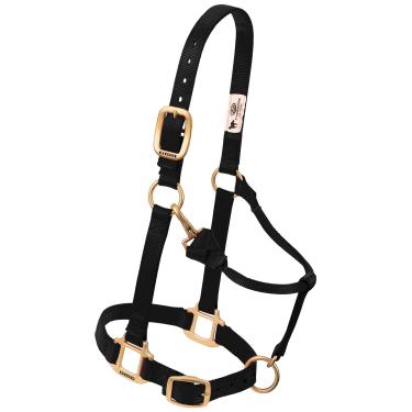 Imagem de Weaver Leather Halter ajustável de nylon para cavalo, 2,54 cm, grande, preto