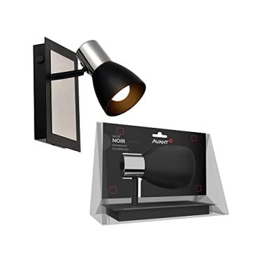 Imagem de Spot Noir, Direcionável,1x, Soquete E27, Preto Fosco, Cromado, Avant