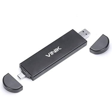 Imagem de CASE PARA SSD M.2 COM CONEXÃO DUPLA USB A E USB TIPO C/TYPE C ALUMÍNIO – CSM2-USBAC – VINIK