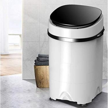 Imagem de YONII Mini máquina de lavar portátil, pequena lavadora compacta semiautomática com controle de temporizador, banheira translúcida única para roupas de bebê, lavanderia compacta, capacidade de 4,5 kg