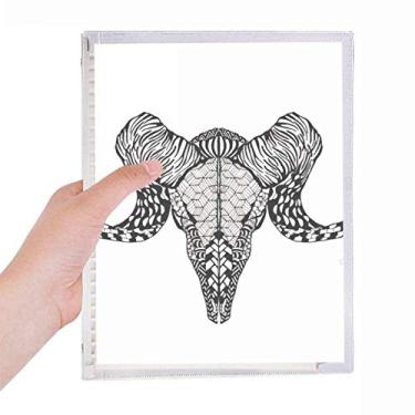 Imagem de Caderno de esboço com chifres longos de antílope com retrato de animal, diário de folhas soltas recarregável, papelaria