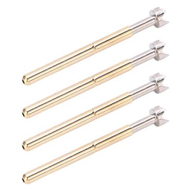 Imagem de 100 Peças Pogo Pin 4 Garras Plum Spring Loaded Test Pogo Probe Pin Head Type Material de Latão Pinos de Teste de Mola