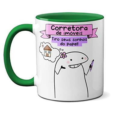 Imagem de Caneca Corretora De Imóveis Encontro Chave Perfeita Pra Você (Verde)
