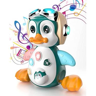 Imagem de Brinquedos musicais para bebês de 6 a 12 meses, brinquedos infantis para meninos e meninas com música e luzes LED, brinquedos para aprender a dançar, cantar e caminhar para crianças pequenas