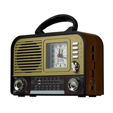 Imagem de Rádio Retro Bluetooth Fm Am Mp3 Sd Card Usb Relógio